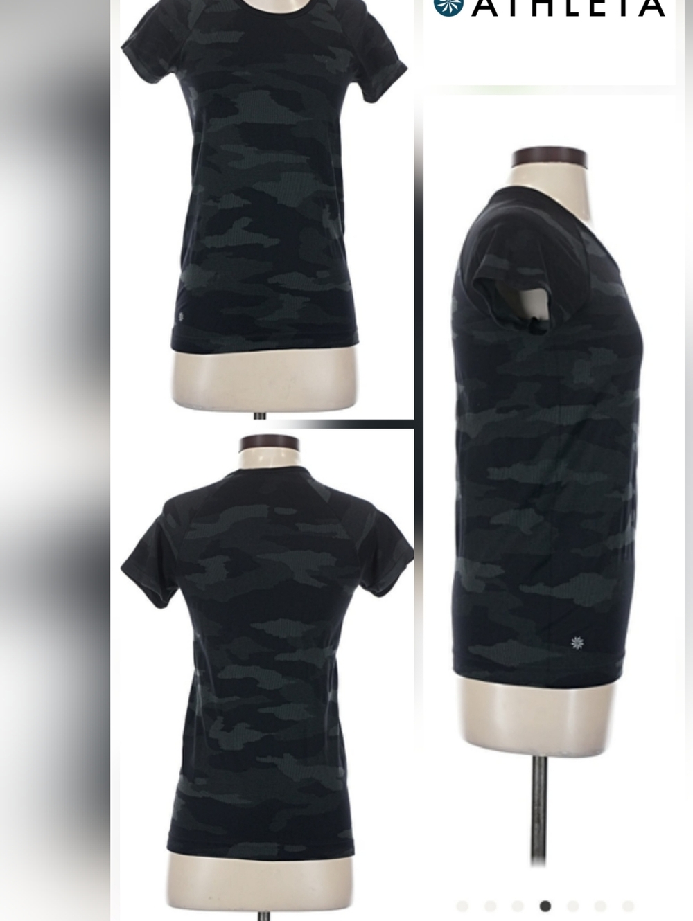 Athleta Momentum Seamless Camo Short Sleeve Top